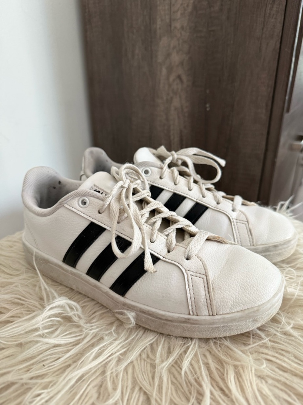 adidas White and Black Ortholite Insole Sneaker
